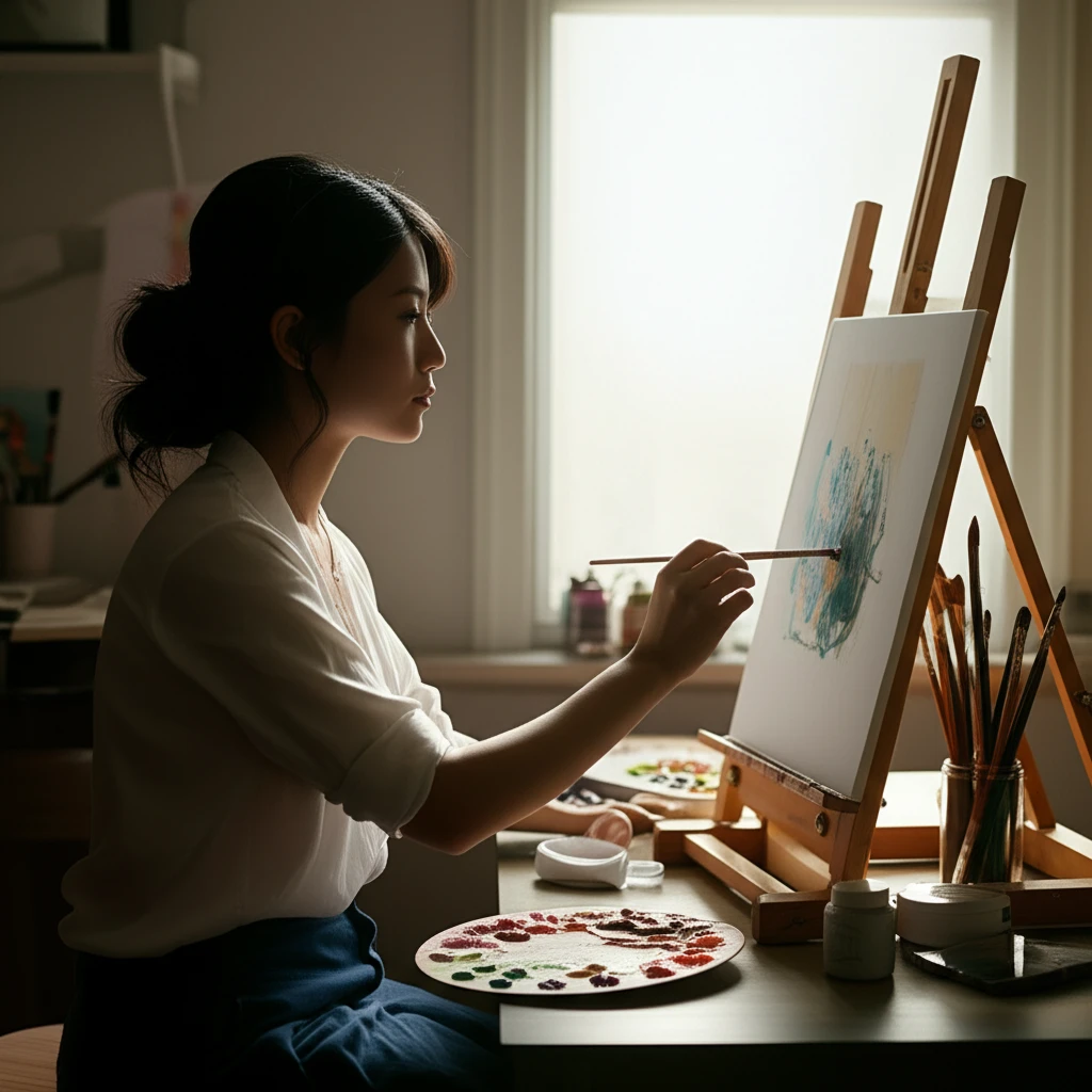 취미 활동으로 스트레스를 해소하는 사람